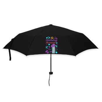 Birthday Mermaid 1 Shell Summer Vibe 1 - Parapluie standard - noir - Devant
