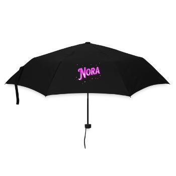 Nora Namen personalisiert - Regenschirm (klein) - Schwarz - Vorne