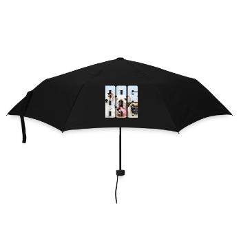 Hund - Regenschirm (klein) - Schwarz - Vorne