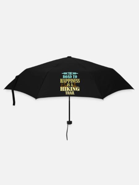 Trail Hiking Wanderer Saying for hikers - Umbrella (small) - black