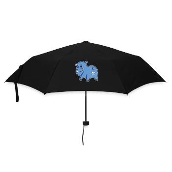 Nilpferd Arsch - Nilpferd Hintern - Regenschirm (klein) - Schwarz - Vorne