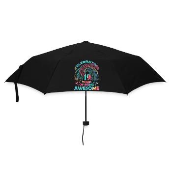 We celebrate 19 years of "awesome Birthday Butterfly" - Umbrella (small) - black - Front