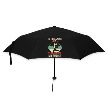 Running Runner Half Marathon - Umbrella (small) - black - Front