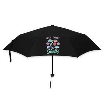 Let's Collect Shells Shell Shell Collector - Umbrella (small) - black - Front