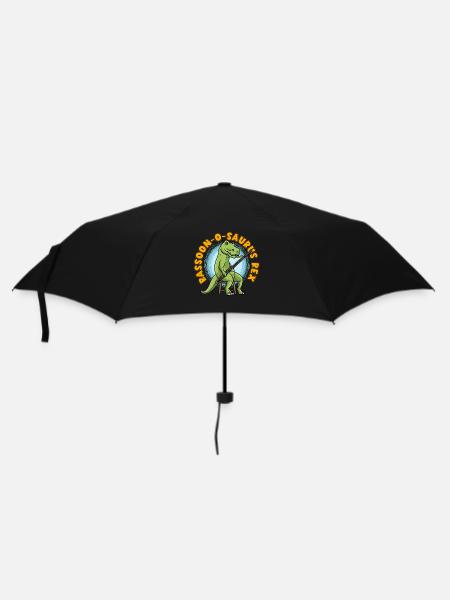 Bassoon-o-saurus Rex Dinosaurier Fagott - Regenschirm (klein) - Schwarz
