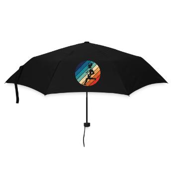 Coureur de course Semi-Marathon Rétro - Parapluie standard - noir - Devant
