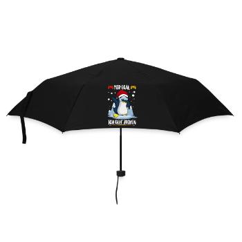 Egal Ich Geh Zocken Gaming Anti Weihnachts Shirt - Regenschirm (klein) - Schwarz - Vorne
