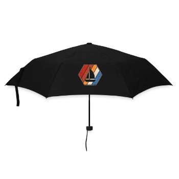 Voile rétro - Parapluie standard - noir - Devant