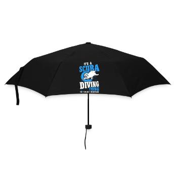 Scuba Diving Gift Underwater Scuba Diver - Umbrella (small) - black - Front