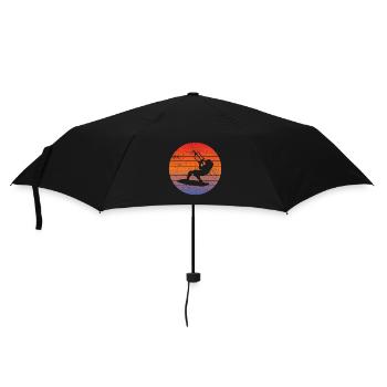 Kitesurfer Windsurfer Surfing Cadeau Planche à voile - Parapluie standard - noir - Devant