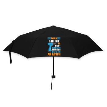 STeffen Vorname Name Geburtstag Reparieren - Regenschirm (klein) - Schwarz - Vorne