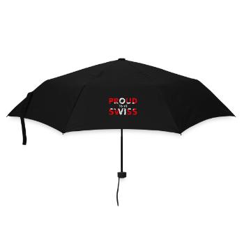 Proud to be Swiss Flag Switzerland Proud - Umbrella (small) - black - Front