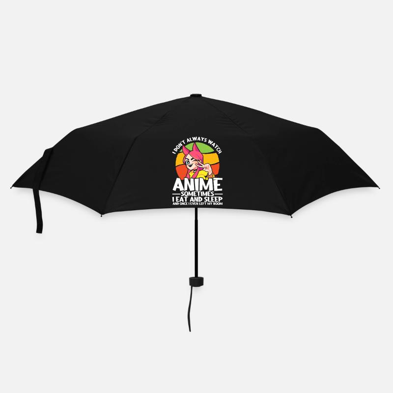 I Dont Always Watch Anime - Regenschirm (klein) - Schwarz