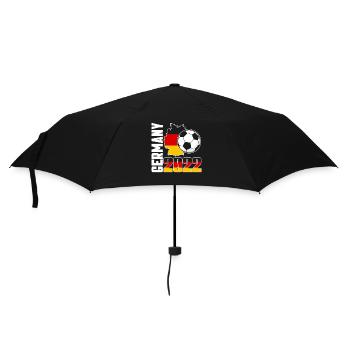 Allemagne 2022 Football Allemagne Drapeau - Parapluie standard - noir - Devant
