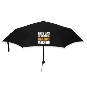 Lass das mal den Mario machen - Regenschirm (klein) - Schwarz - Vorne