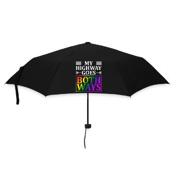 Mein Highway Geht In Beide Richtungen Lgbt - Regenschirm (klein) - Schwarz - Vorne