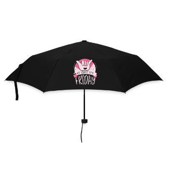 Au moins, c’est finalement sarcastique vendredi - Parapluie standard - noir - Devant