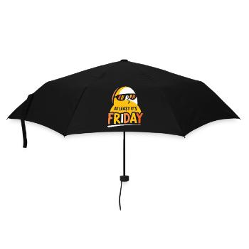 Au moins, c’est finalement sarcastique vendredi - Parapluie standard - noir - Devant