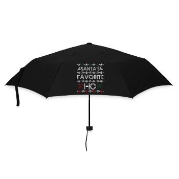 Santa's favorite ho - Umbrella (small) - black - Front