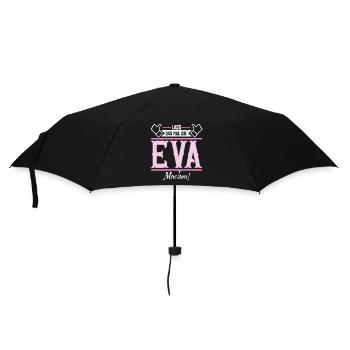 Eva Geschenkidee Geschenk Geburtstag - Regenschirm (klein) - Schwarz - Vorne