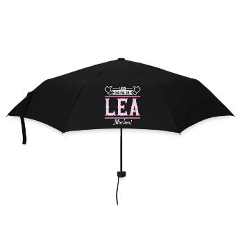 Lea Geschenkidee Geschenk Geburtstag - Regenschirm (klein) - Schwarz - Vorne