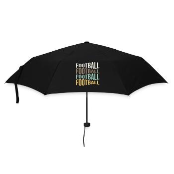 football - Regenschirm (klein) - Schwarz - Vorne
