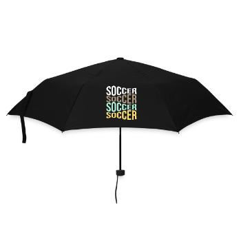 Fußball - Regenschirm (klein) - Schwarz - Vorne