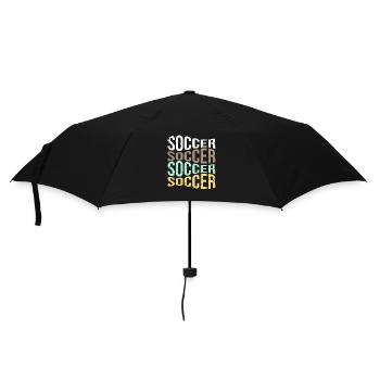 Fußball - Regenschirm (klein) - Schwarz - Vorne