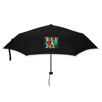 Christmas Crew - Family Vintage Christmas Pajama - Umbrella (small) - black - Front