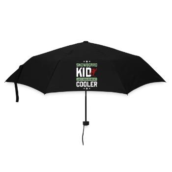snowboard junge - Regenschirm (klein) - Schwarz - Vorne