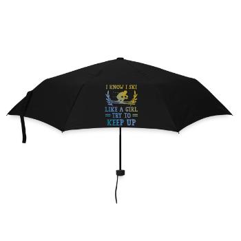 Skiez comme une fille - Parapluie standard - noir - Devant