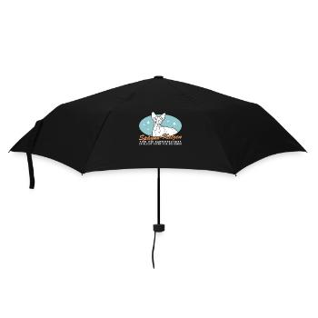 Sphynx Katze Katzenhalter Katzenbesitzer Geschenk - Regenschirm (klein) - Schwarz - Vorne