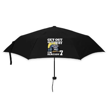 Get out of my way I'm already 7 truck 7. - Umbrella (small) - black - Front