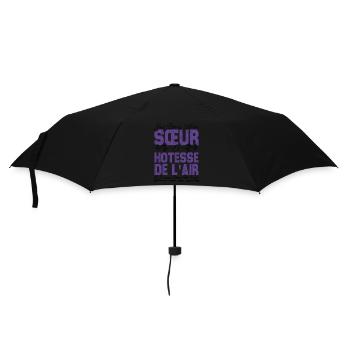 J'ai deux titres Sœur et hôtesse de l'air. soeur . - Parapluie standard - noir - Devant