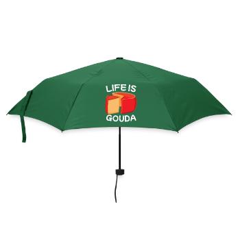 Morceau de fromage Gouda - Parapluie standard - vert bouteille - Devant