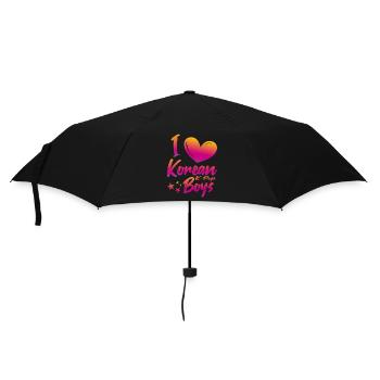 J’aime les garçons coréens - Parapluie standard - noir - Devant
