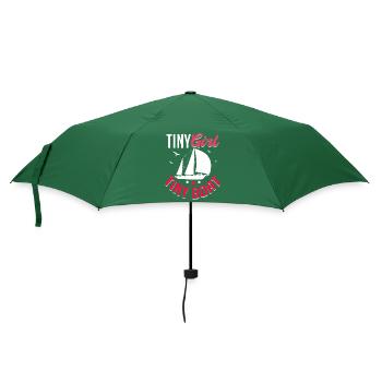 Little Girl Small Boat Sailing School Baltic Sea - Umbrella (small) - bottlegreen - Front