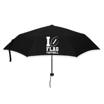 I love Flag Football Player Ball Team - Umbrella (small) - black - Front