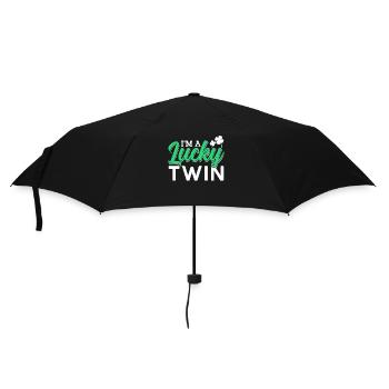 I am a happy twin Ireland Irish - Umbrella (small) - black - Front