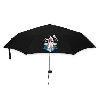 Alps Unicorn Spring Mythical Animals Alm Children - Umbrella (small) - black - Front
