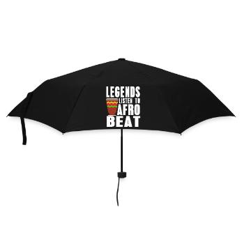 Legends listen to Afrobeat - Regenschirm (klein) - Schwarz - Vorne