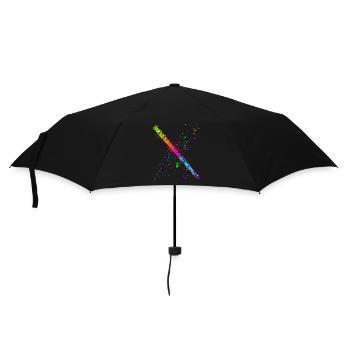 Flute, Playing the flute, - Umbrella (small) - black - Front