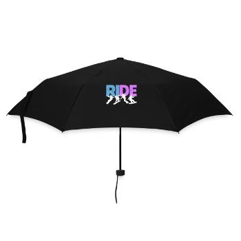 RIDE Snowboard Lovers Snowboarders Winter Sports - Umbrella (small) - black - Front