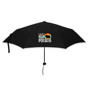 Save The Furry Potato - Regenschirm (klein) - Schwarz - Vorne