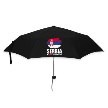 Drapeau de la Serbie - Parapluie standard - noir - Devant