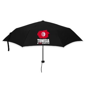 Drapeau de la Tunisie - Parapluie standard - noir - Devant
