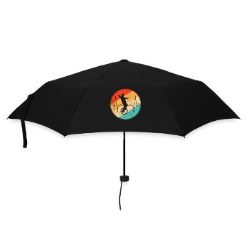 Unicycle Retro Heartbeat - Umbrella (small) - black - Front