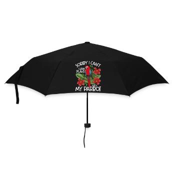 I have plans with my parrot - Umbrella (small) - black - Front