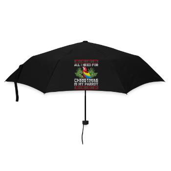 I need a parrot for Christmas - Umbrella (small) - black - Front