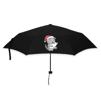 Egyptian Mau Cat Christmas Sleep Tired - Umbrella (small) - black - Front
